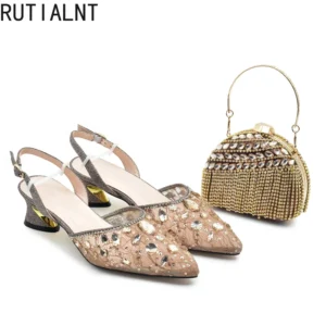Premium Wedding Heels And Bag Sets Women