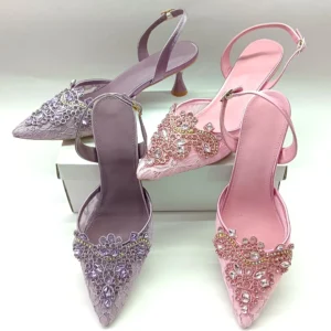 Women's Lavish Bling Crystal High Heel Footwear