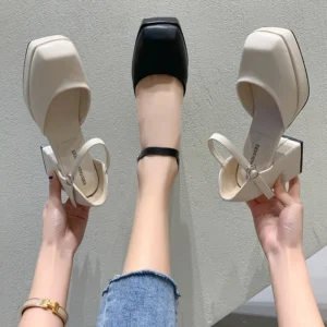 Waterproof High-Heeled Platform Shoes Women