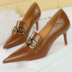 Chic Retro Kitten High Heel Office Pumps