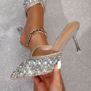 Luxurious Water Diamond Bridal Low-Top Shoes