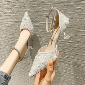 Women's Premium Bridal Pointed Toe Luxury Pumps