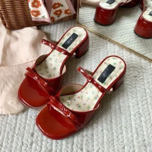 Premium Open Toe Luxurious Sandalias De Mujer