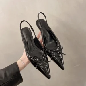 Women’s Kitten Heel Bowknot Dress Shoes