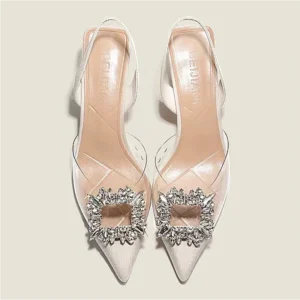 Spring Autumn Crystal Transparent Sexy High Heels