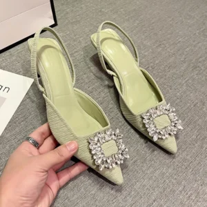 Beige Shallow Mouth High Stiletto Comfort Heels