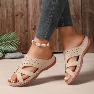 slip-on open-toe sandals